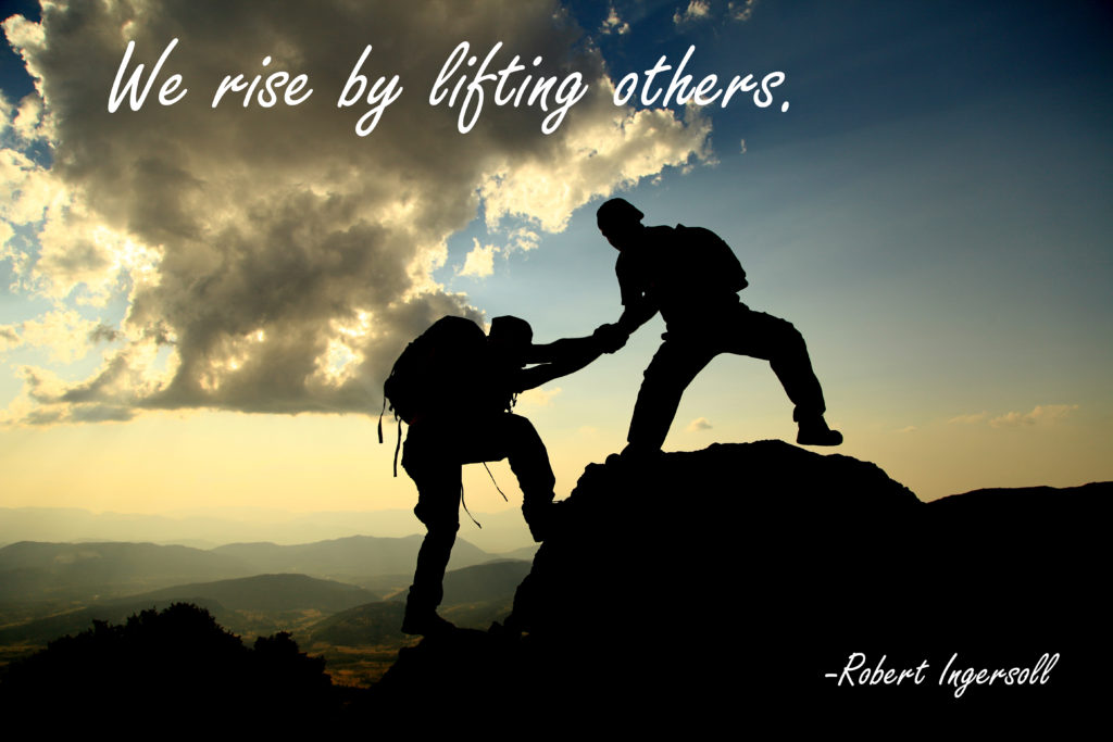 help climbers sunset